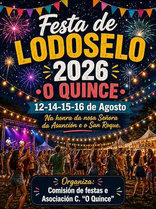 Fechas, información, programa, cartel, imágenes, mapa y ubicación de Romería de la Asunción de Lodoselo (2026) en Sarreaus