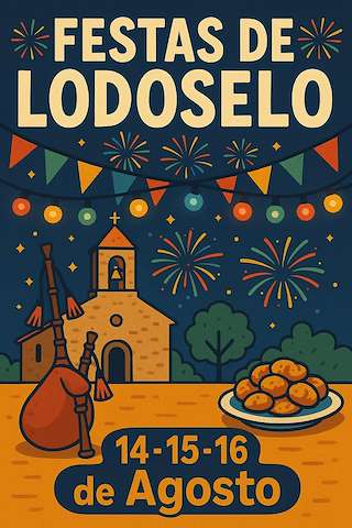 Fechas, información, programa, cartel, imágenes, mapa y ubicación de Romería de la Asunción de Lodoselo (2026)  en  Sarreaus