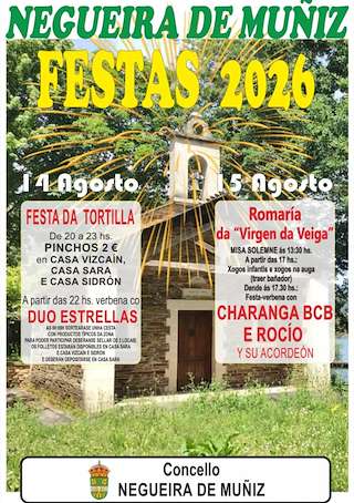 Fechas, información, programa, cartel, imágenes, mapa y ubicación de Romería de Nosa Señora da Veiga (2026) en Negueira de Muñiz
