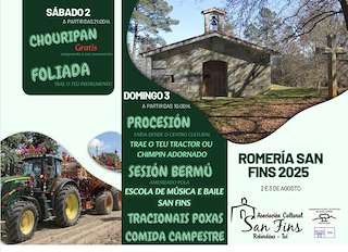 Fechas, información, programa, cartel, imágenes, mapa y ubicación de Romería de San Fins de Rebordáns  en  Tui