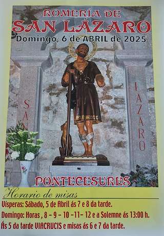 Fechas, información, programa, cartel, imágenes, mapa y ubicación de Romería de San Lázaro   en  Pontecesures
