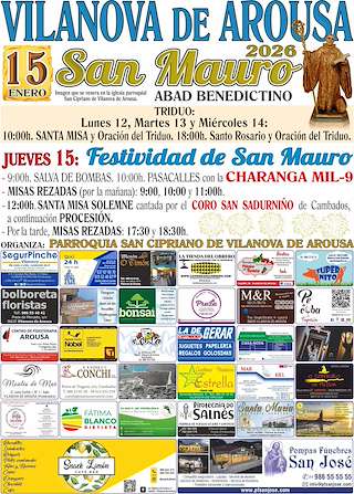 Fechas, información, programa, cartel, imágenes, mapa y ubicación de Romería de San Mauro de San Cipriano (2026)  en  Vilanova de Arousa
