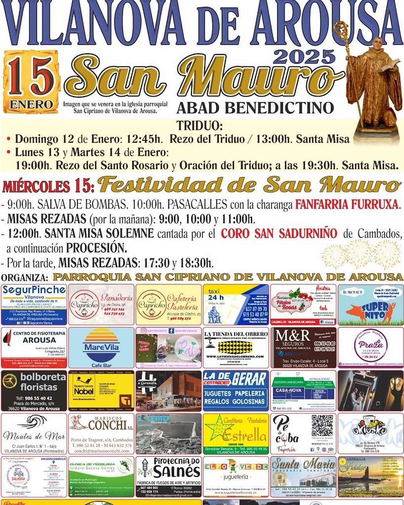 Romería de San Mauro (2025) en Vilanova de Arousa