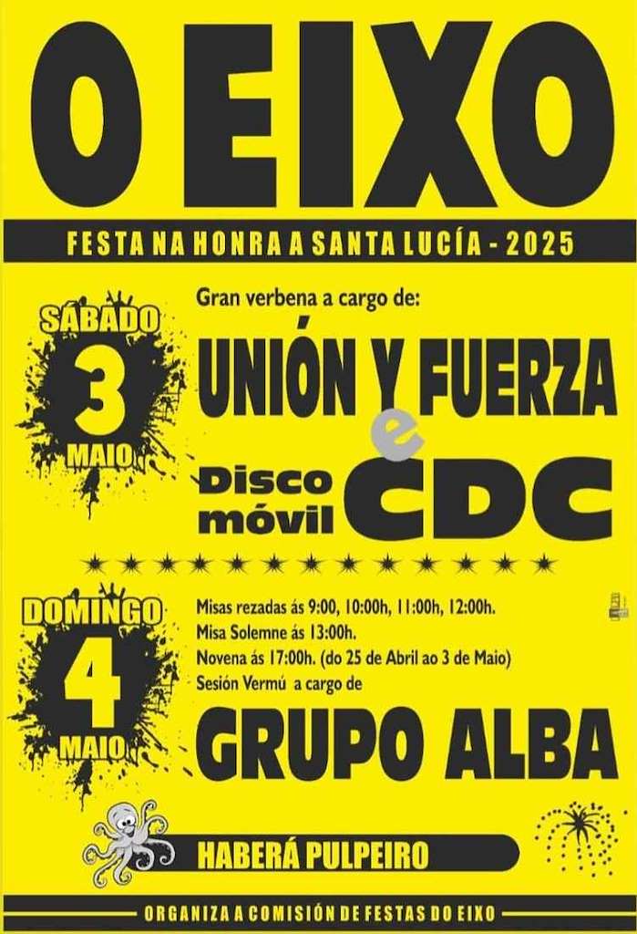 Romería de Santa Lucía do Eixo (2025) en Santiago de Compostela