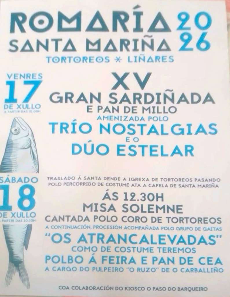 Romería de Santa Mariña de Tortoreos y Liñares (2026) en As Neves