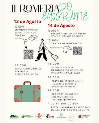 Fechas, información, programa, cartel, imágenes, mapa y ubicación de II Romería do Emigrante (2026) en Becerreá