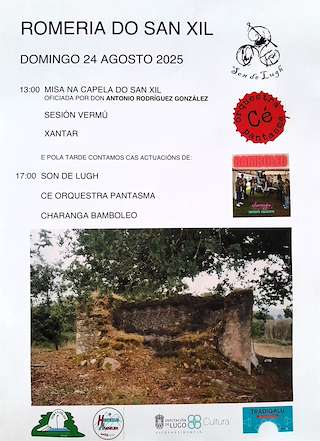 Fechas, información, programa, cartel, imágenes, mapa y ubicación de Romería do San Xil  en  Bóveda