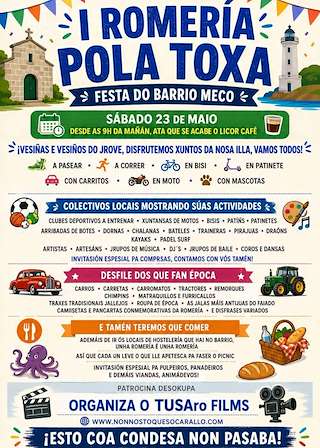 Fechas, información, programa, cartel, imágenes, mapa y ubicación de I Romería Pola Toxa  (2026)  en  O Grove