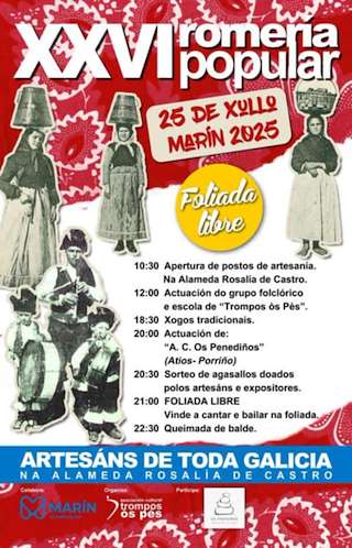 Fechas, información, programa, cartel, imágenes, mapa y ubicación de XXVI Romería Popular   en  Marín