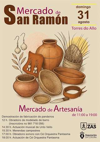 Fechas, información, programa, cartel, imágenes, mapa y ubicación de Romería Tradicional de San Ramón   en  Zas
