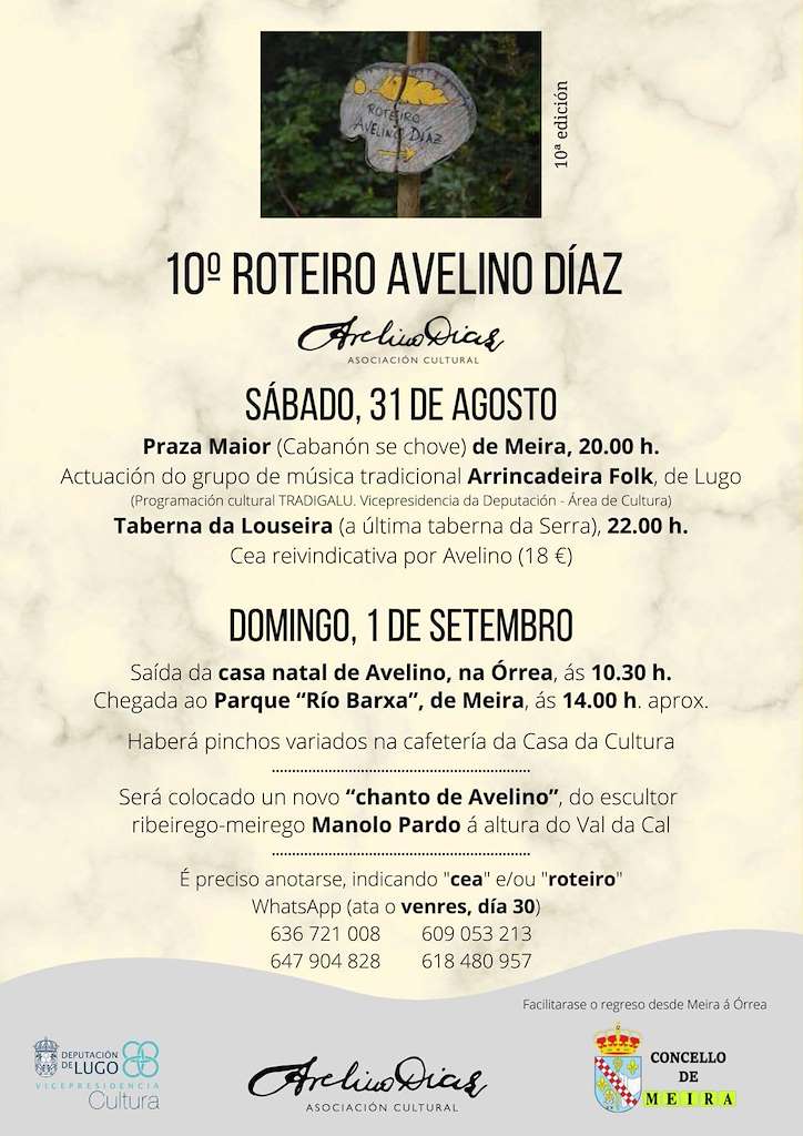 Roteiro Avelino Díaz en Meira