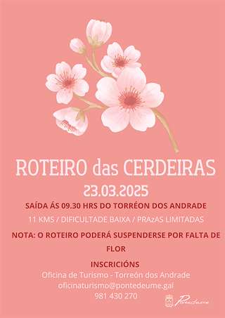 Fechas, información, programa, cartel, imágenes, mapa y ubicación de Roteiro das Cerdeiras  en  Pontedeume