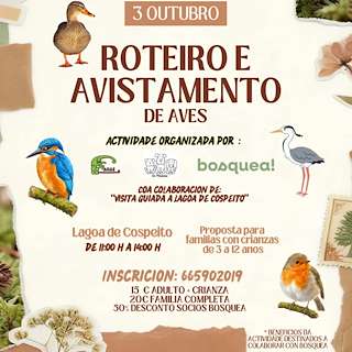 Fechas, información, programa, cartel, imágenes, mapa y ubicación de Roteiro de Avistamento de Aves (2026)  en  Cospeito