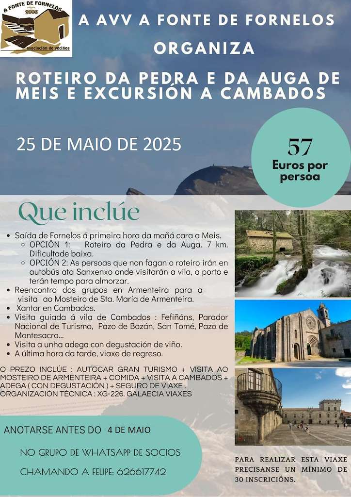 Roteiro de Senderismo da Fonte de Fornelos (2025) en Ponteceso
