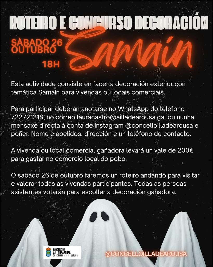 Roteiro e Concurso de Decoración de Samaín en Illa de Arousa