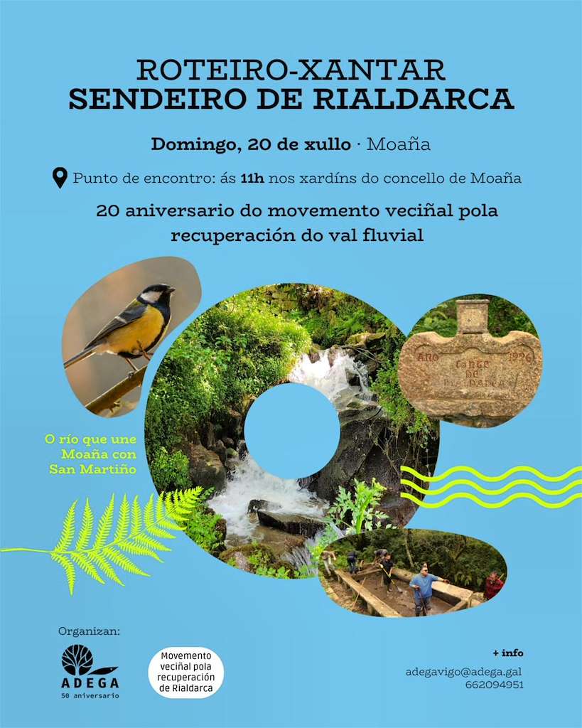 Roteiro - Xantar Sendeiro de Rialdarca en Moaña