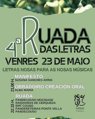Fechas, información, programa, cartel, imágenes, mapa y ubicación de IV Ruada das Letras  en  A Estrada