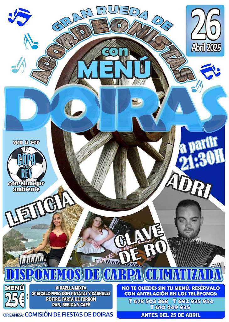 Ruada de Acordeonistas de Doiras (2025) en Cervantes