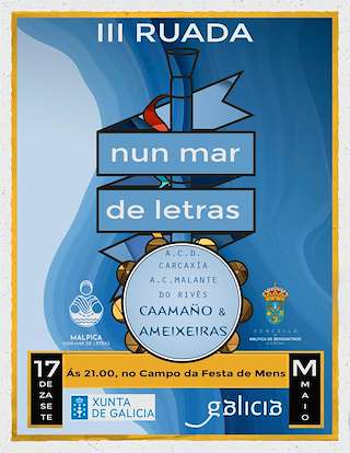 Fechas, información, programa, cartel, imágenes, mapa y ubicación de III Ruada Nun Mar de Letras  en  Malpica de Bergantiños
