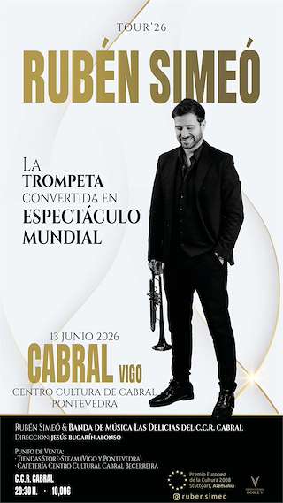Fechas, información, programa, cartel, imágenes, mapa y ubicación de Rubén Simeó y Banda de Música Las Delicias de Cabral (2026)  en  Vigo