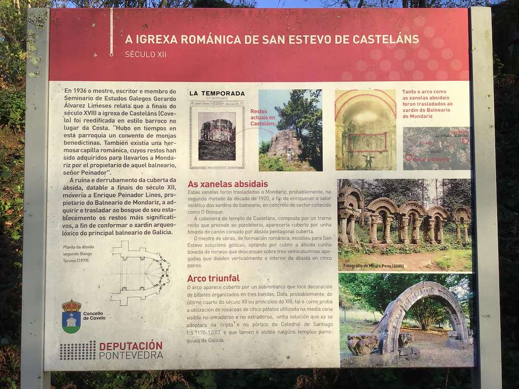 Ruina Iglesia Románica de Santo Estevo de Casteláns en Covelo