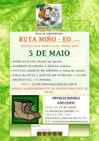 Ruta de Sendeirismo Miño-Eo  en Meira