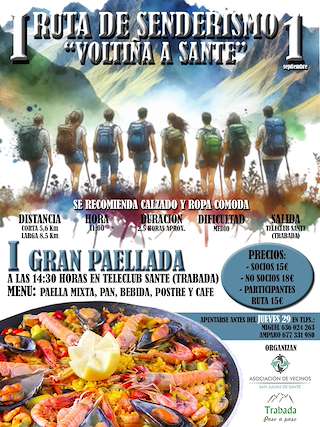 Ruta de Senderismo Voltiña a Sante en Trabada