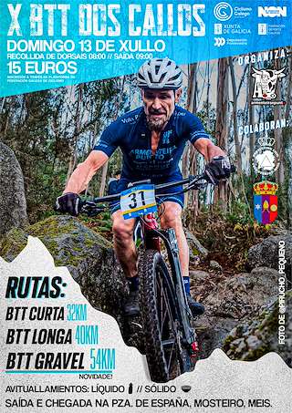 Fechas, información, programa, cartel, imágenes, mapa y ubicación de X Ruta BTT dos Callos  en  Meis