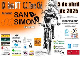 Fechas, información, programa, cartel, imágenes, mapa y ubicación de IX Ruta BTT Terra Chá do Queixo San Simón da Costa   en  Vilalba