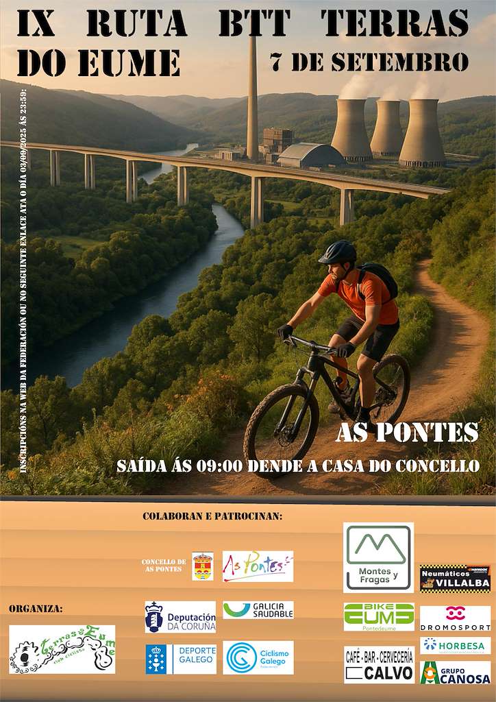 IX Ruta BTT Terras do Eume (2025) en As Pontes de García Rodríguez