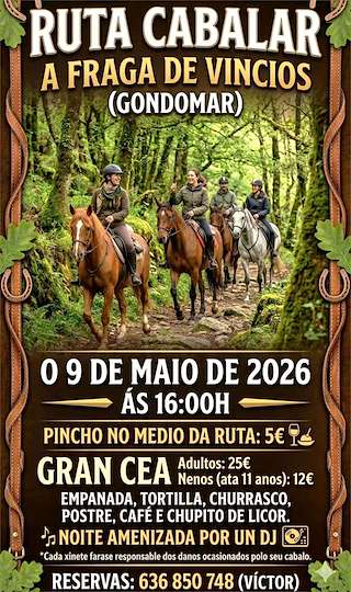Fechas, información, programa, cartel, imágenes, mapa y ubicación de Ruta Cabalar A Fraga de Vincios (2026)  en  Gondomar