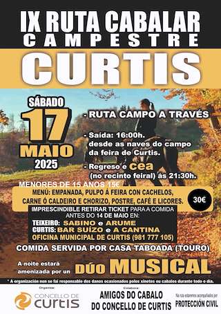 Fechas, información, programa, cartel, imágenes, mapa y ubicación de IX Ruta Cabalar Campestre  en  Curtis