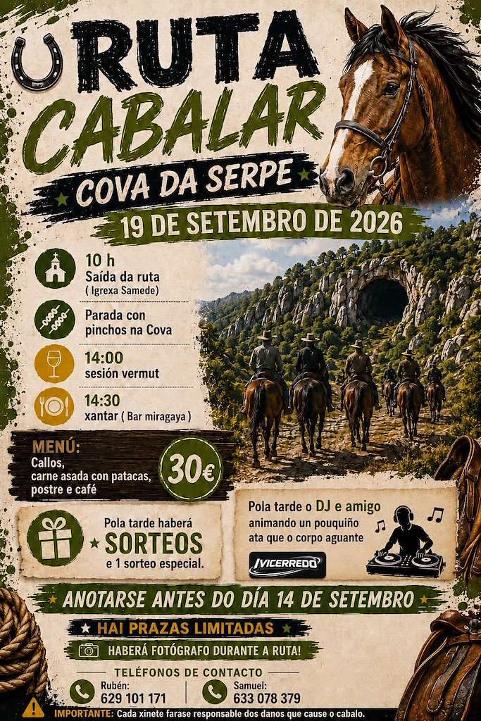 Ruta Cabalar Cova da Serpe (2026) en Guitiriz