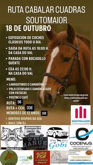 Fechas, información, programa, cartel, imágenes, mapa y ubicación de III Ruta Cabalar Cuadras (2025)  en  Soutomaior