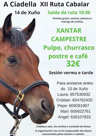 Fechas, información, programa, cartel, imágenes, mapa y ubicación de XII Ruta Cabalar de A Ciadella   en  Sobrado
