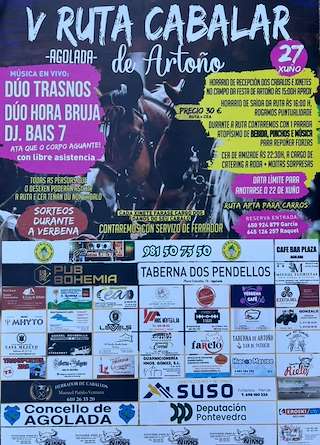Fechas, información, programa, cartel, imágenes, mapa y ubicación de V Ruta Cabalar de Artoño (2026) en Agolada