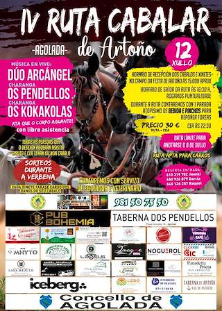 Fechas, información, programa, cartel, imágenes, mapa y ubicación de IV Ruta Cabalar de Artoño  en  Agolada