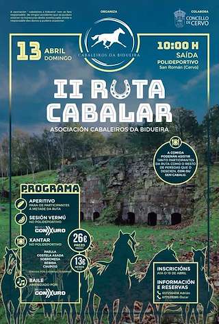 Fechas, información, programa, cartel, imágenes, mapa y ubicación de II Ruta Cabalar de Bidueira  en  Cervo