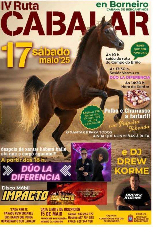 II Ruta Cabalar de Borneiro en Cabana de Bergantiños