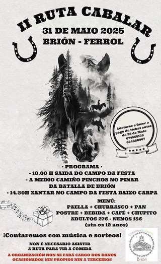 Fechas, información, programa, cartel, imágenes, mapa y ubicación de II Ruta Cabalar de Brión  en  Ferrol