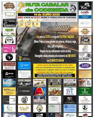 Fechas, información, programa, cartel, imágenes, mapa y ubicación de II Ruta Cabalar de Codeseda  en  A Estrada