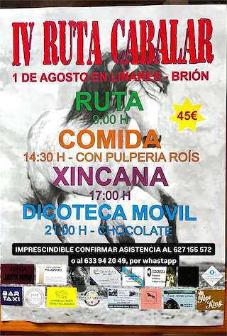 Fechas, información, programa, cartel, imágenes, mapa y ubicación de IV Ruta Cabalar de Liñares (2026)  en  Brión
