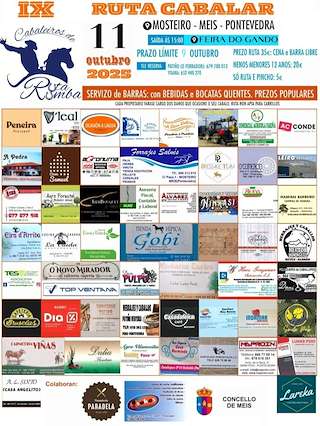 Fechas, información, programa, cartel, imágenes, mapa y ubicación de IX Ruta Cabalar de Mosteiro (2025)  en  Meis