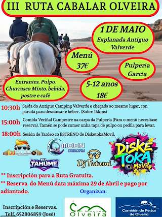 Fechas, información, programa, cartel, imágenes, mapa y ubicación de III Ruta Cabalar de Olveira (2026)  en  Ribeira