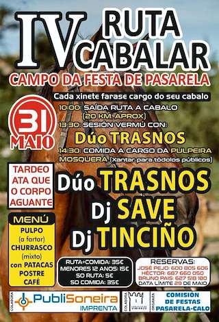 Fechas, información, programa, cartel, imágenes, mapa y ubicación de IV Ruta Cabalar de Pasarela  en  Vimianzo