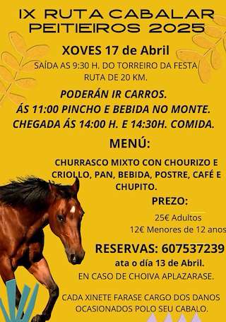 Fechas, información, programa, cartel, imágenes, mapa y ubicación de IX Ruta Cabalar de Peitieiros  en  Gondomar