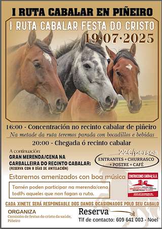 Fechas, información, programa, cartel, imágenes, mapa y ubicación de I Ruta Cabalar de Piñeiro  en  Tomiño