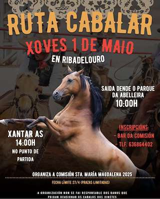 Fechas, información, programa, cartel, imágenes, mapa y ubicación de Ruta Cabalar de Ribadelouro  en  Tui