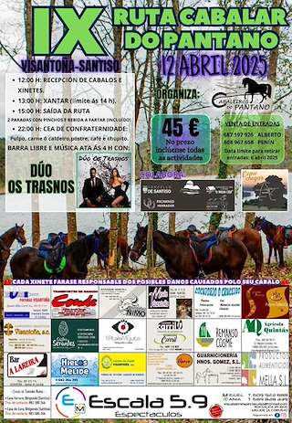 Fechas, información, programa, cartel, imágenes, mapa y ubicación de IX Ruta Cabalar do Pantano de Visantoña  en  Santiso