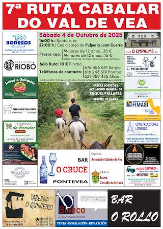 Fechas, información, programa, cartel, imágenes, mapa y ubicación de VII Ruta Cabalar do Val de Vea (2025)  en  A Estrada